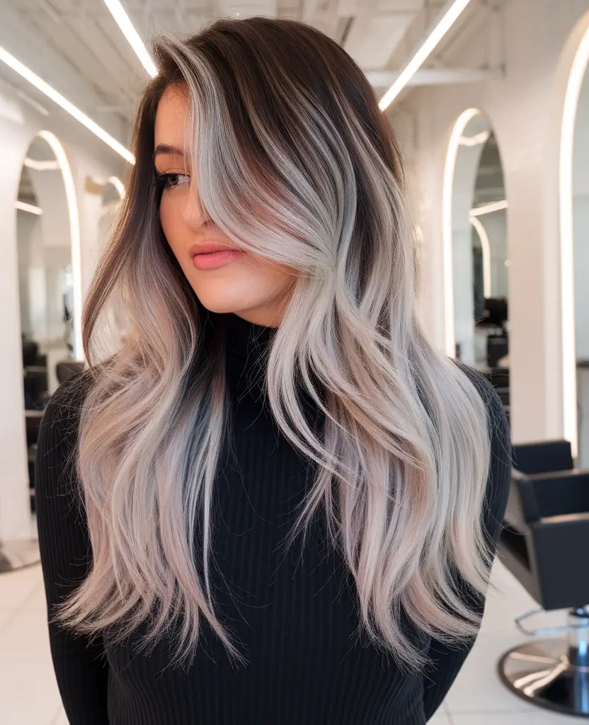 Dimensional Ash Blonde With Long Layers Winter Haircuts and Colors 2025 2026 Trends