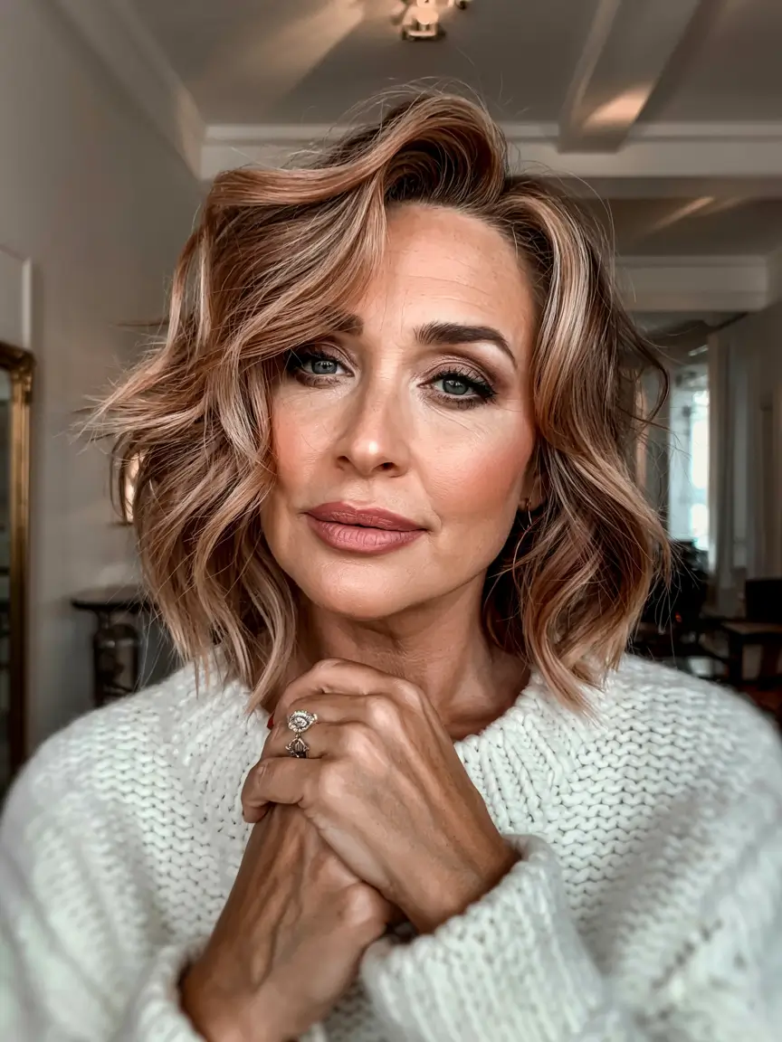 Modern Rosewood Bob Winter Hairstyles & Color 2025-2026 for Women Over 40