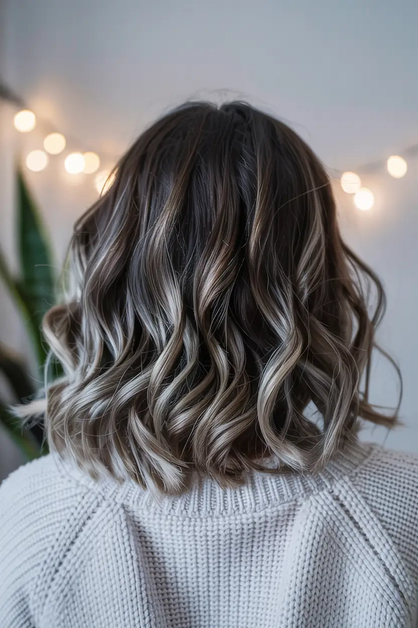 Frosty Balayage Waves for Effortless Charm Winter Hairstyles & Color 2025-2026 for Women Over 40
