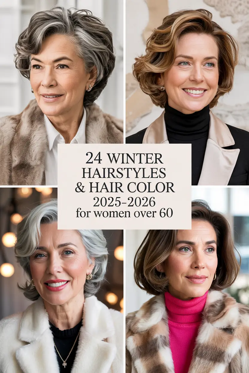 Winter Hairstyles & Hair Color 2025–2026 for Women Over 60: Soft, Modern, and Incredibly Flattering Looks