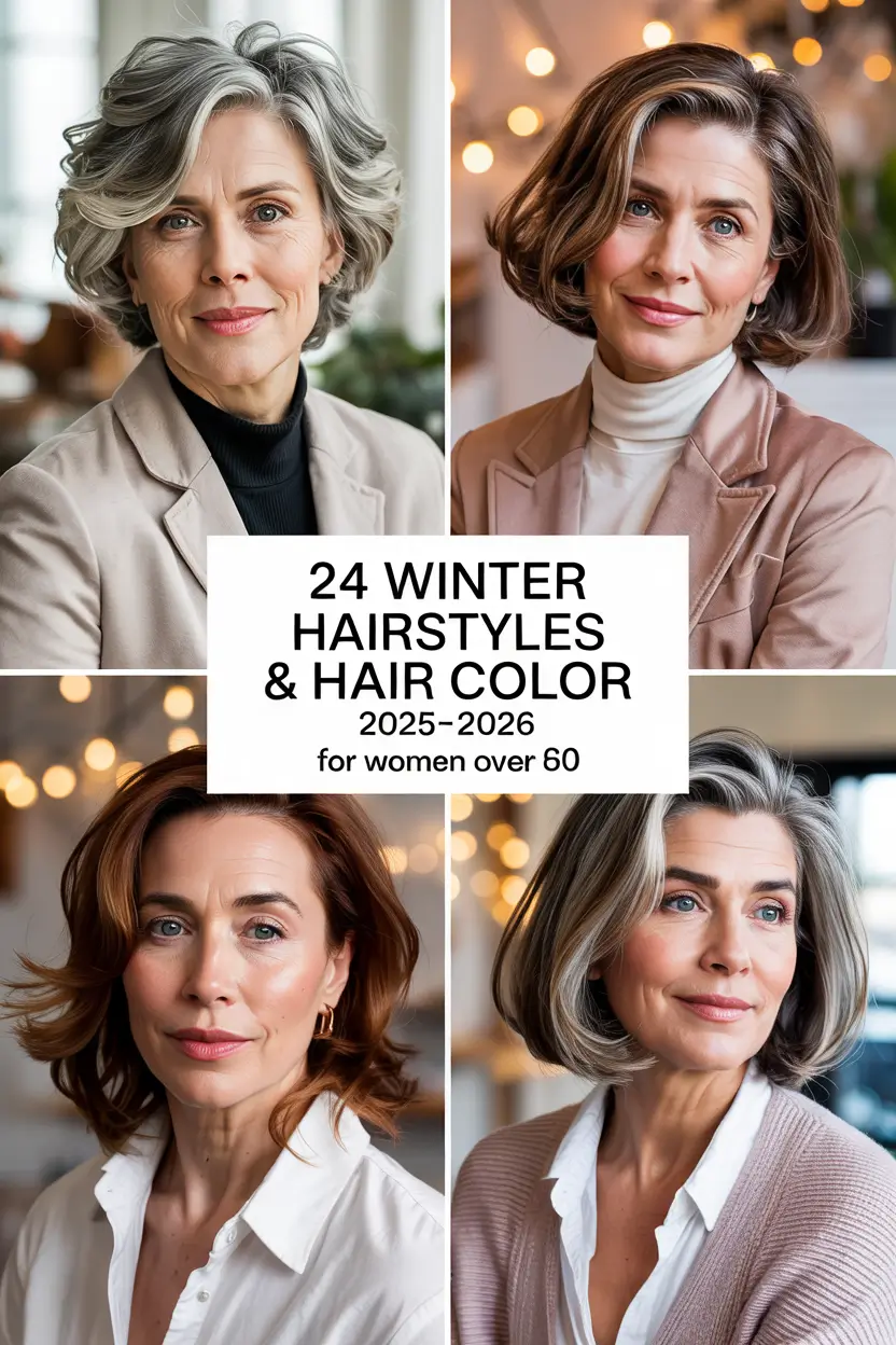 Winter Hairstyles & Hair Color 2025–2026 for Women Over 60: Soft, Modern, and Incredibly Flattering Looks