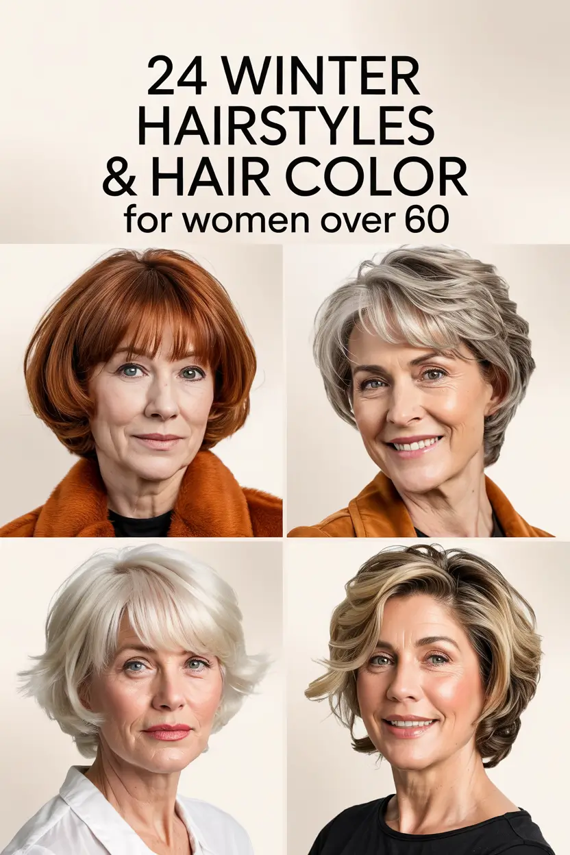 Winter Hairstyles & Hair Color 2025–2026 for Women Over 60: Soft, Modern, and Incredibly Flattering Looks