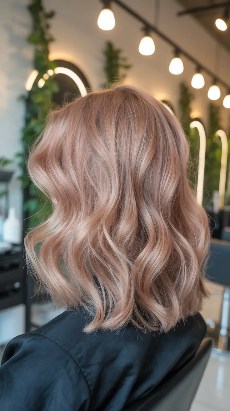 winter hairstyles women Rose Quartz Waves