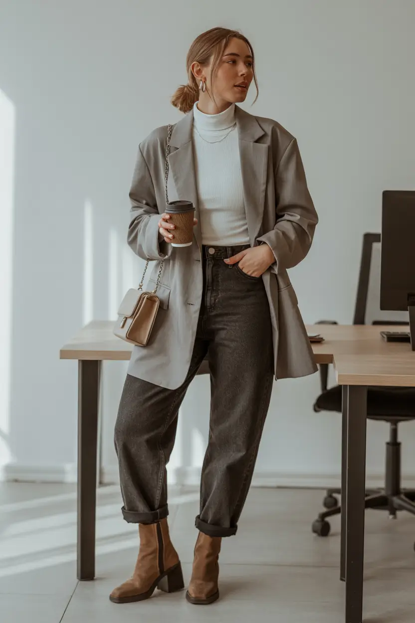 women's business casual outfits 2026 Soft Power in an Oversized Blazer