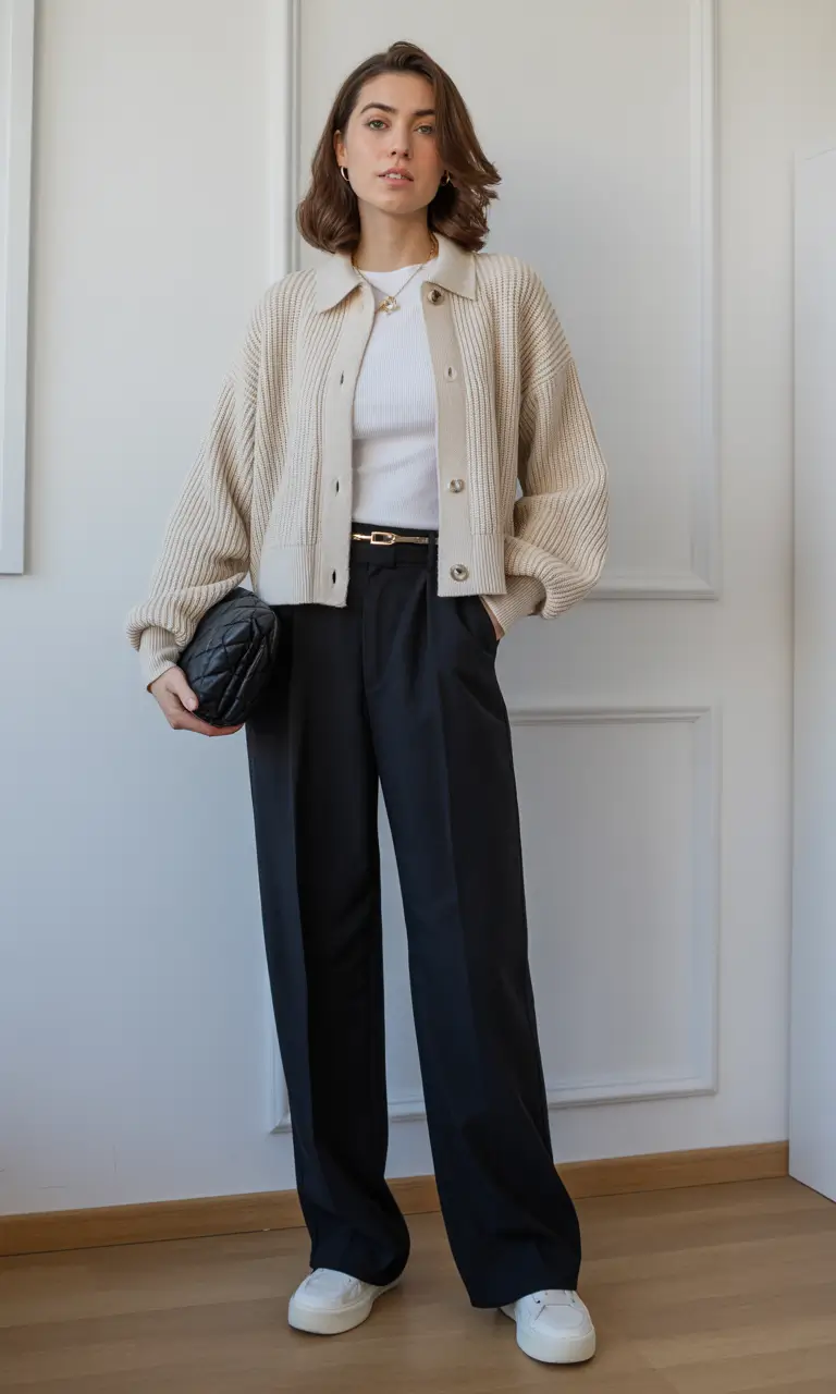 women's business casual outfits 2026 Effortless Neutrals with a Sporty Twist