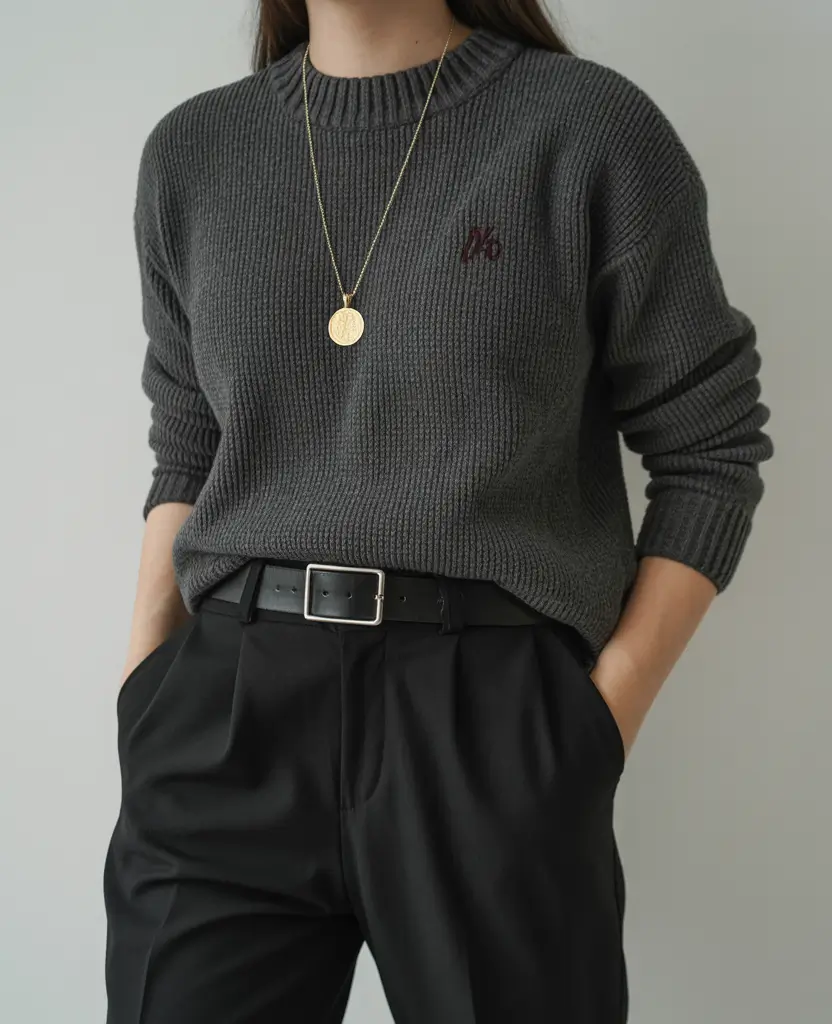 women's business casual outfits 2026 Charcoal Comfort Chic