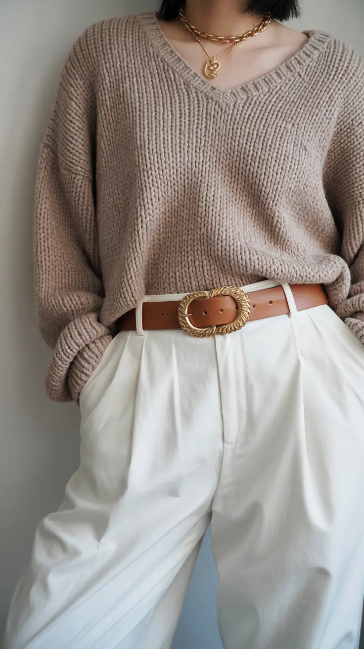 women's business casual outfits 2026 Warm Taupe Ease