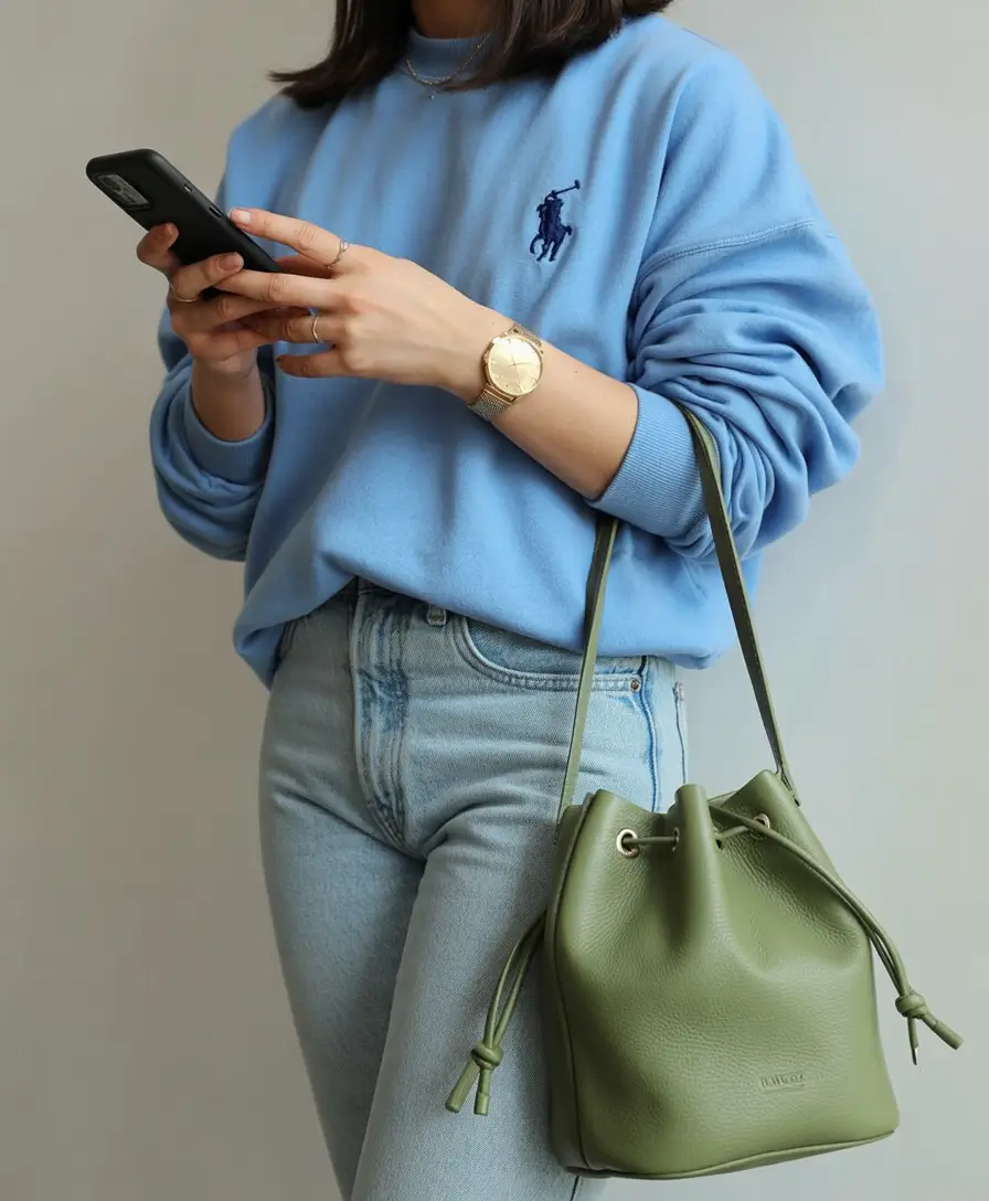 women's business casual outfits 2026 Blue Sweater Cool