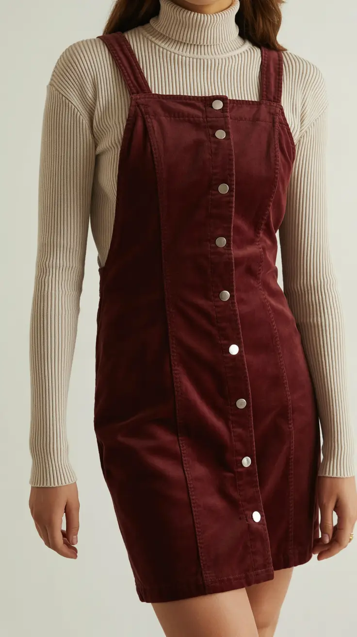 women's business casual outfits 2026 Wine Corduroy Charm