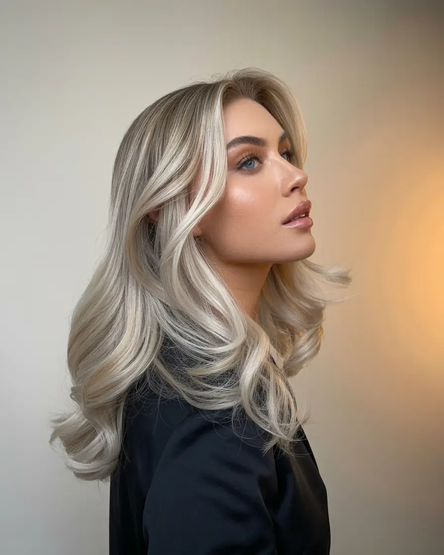 ash blonde hair color 2026 Soft Layers in Cool Ash Blonde