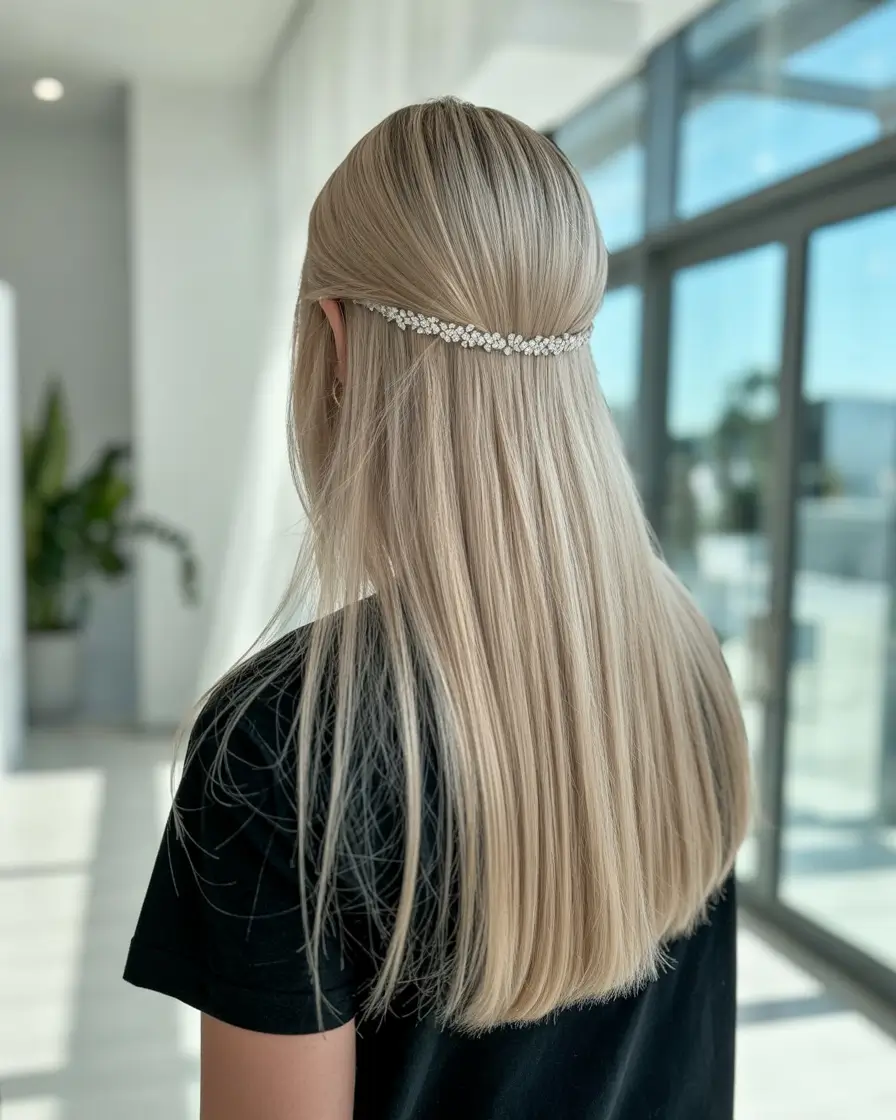 ash blonde hair color 2026 Soft Straight Ash with Minimalist Charm