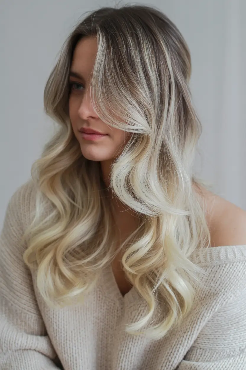 ash blonde hair color 2026 Sun-Kissed Ash Balayage
