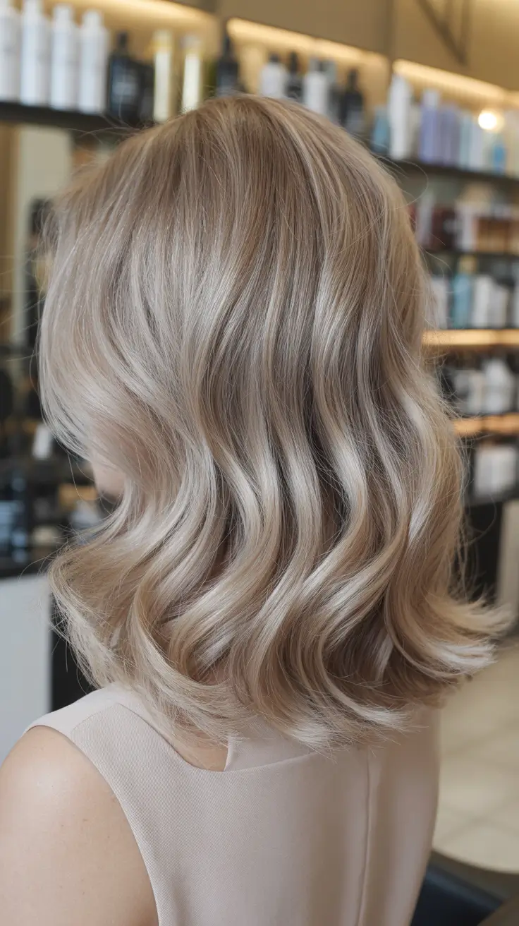 ash blonde hair color 2026 Modern Wavy Medium Ash