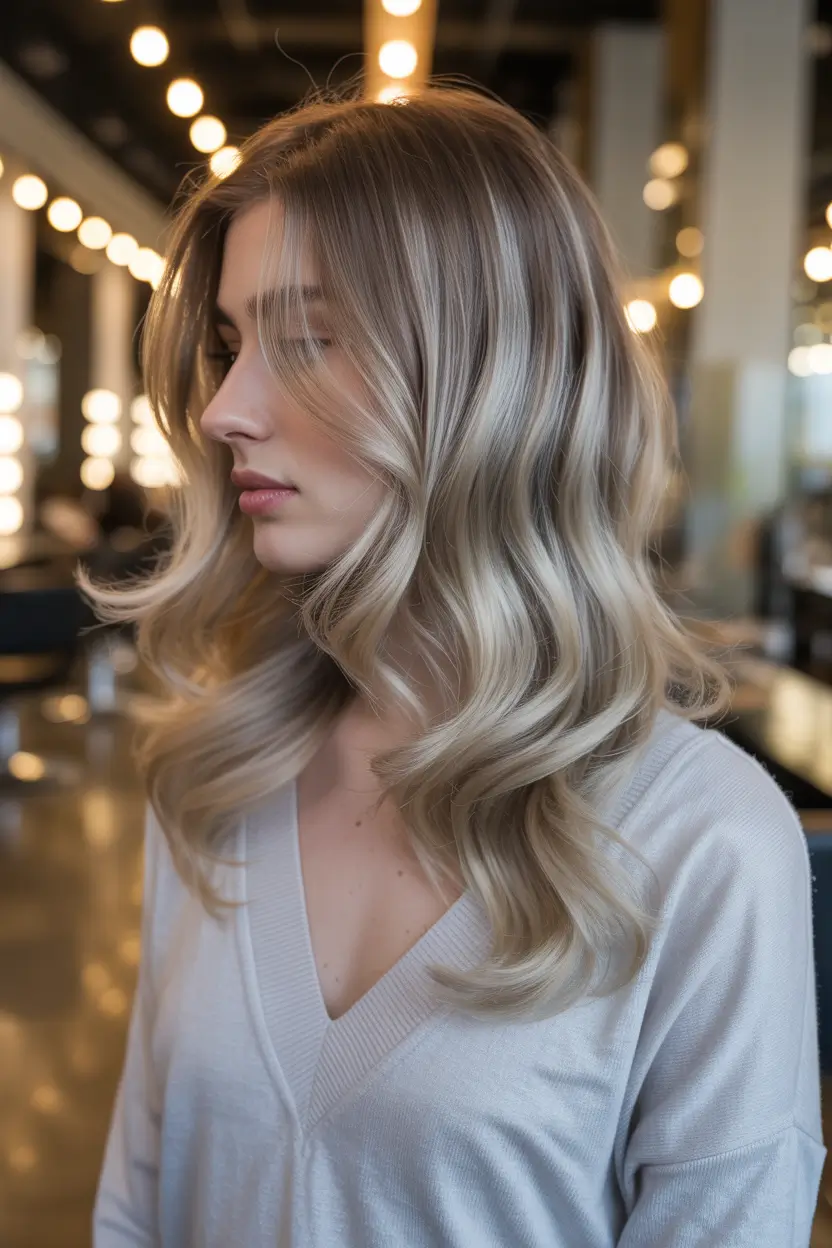 ash blonde hair color 2026 Soft Balayage for Light Skin Tones