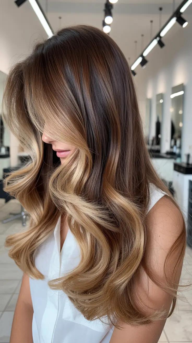 ash brown hair colors Golden Mocha Flow