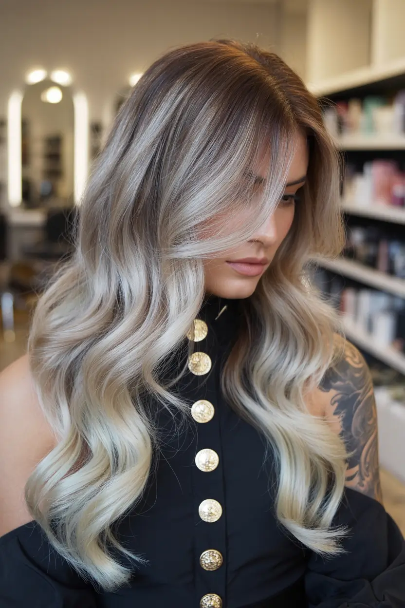 ash brown hair colors Smokey Silver Fusion