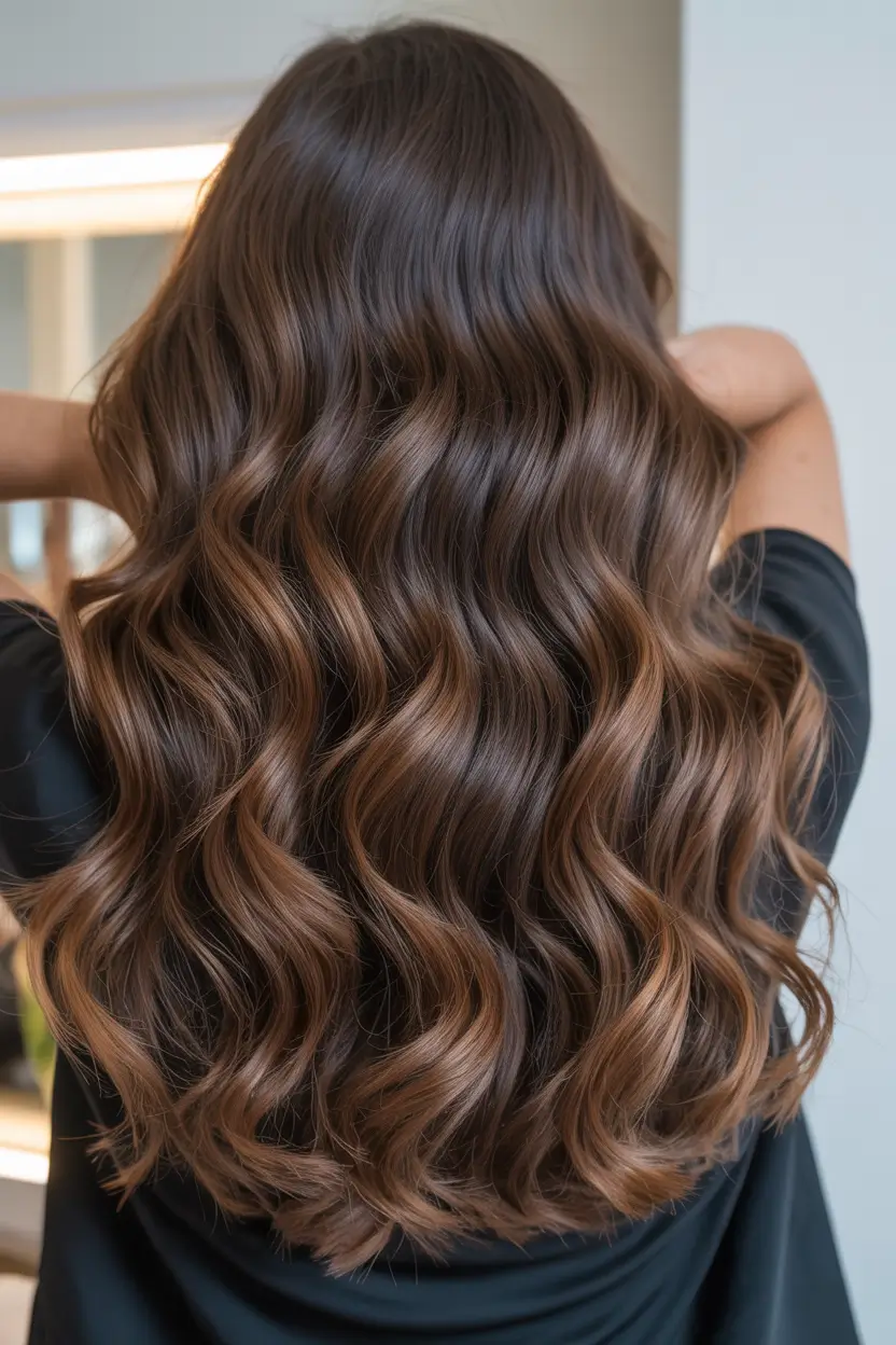 ash brown hair color 2026 Golden Espresso Flow