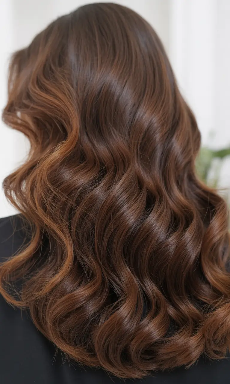 ash brown hair color 2026 Mocha Luxe Waves