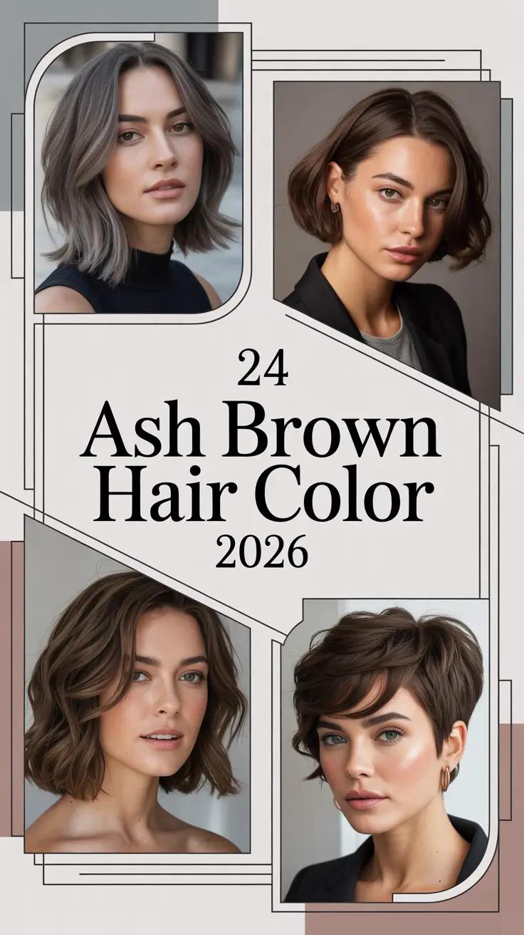 Ash Brown Hair Color 2026: Cool-Toned Balayage & Modern Ideas You’ll Fall in Love With