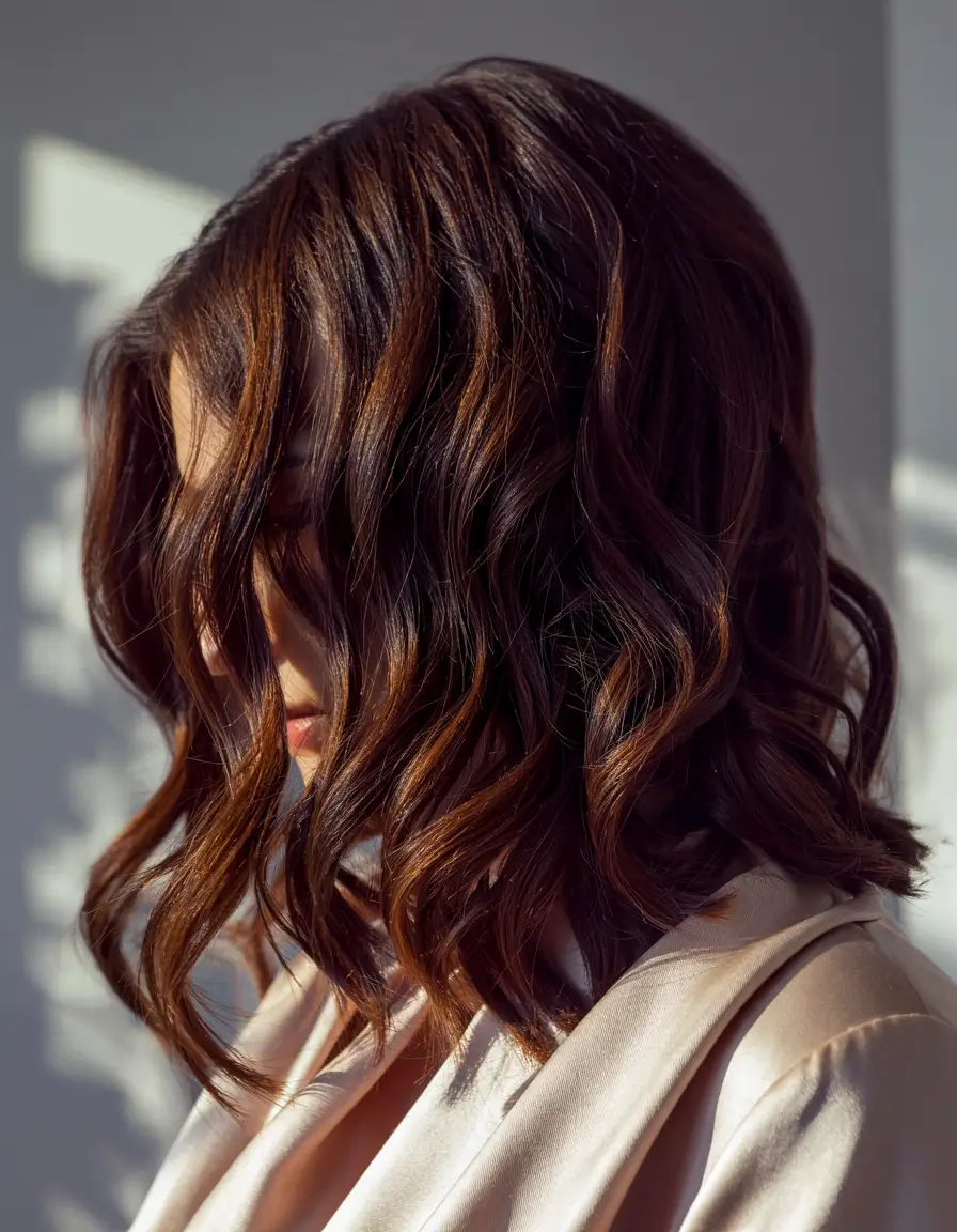 auburn hair color Deep Chocolate Auburn Bob