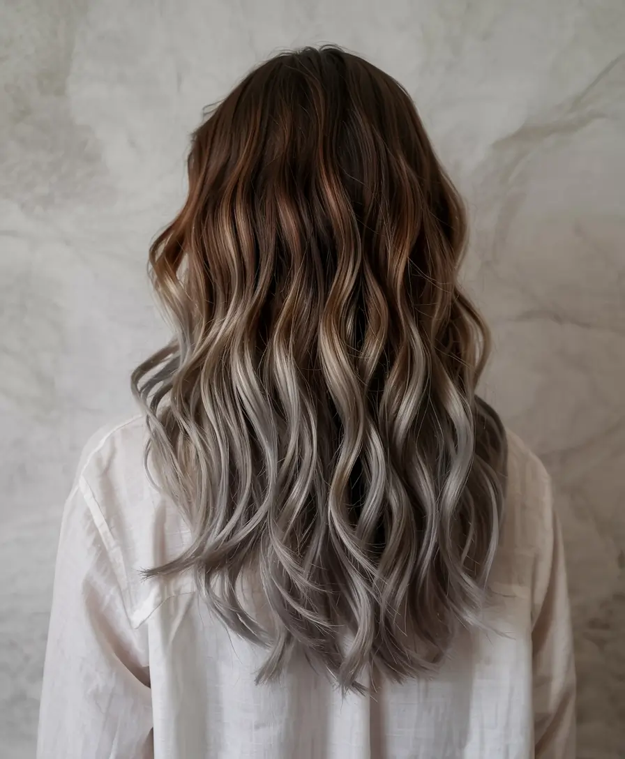 balayage hair color ideas 2026 Smoky Ash Dimension
