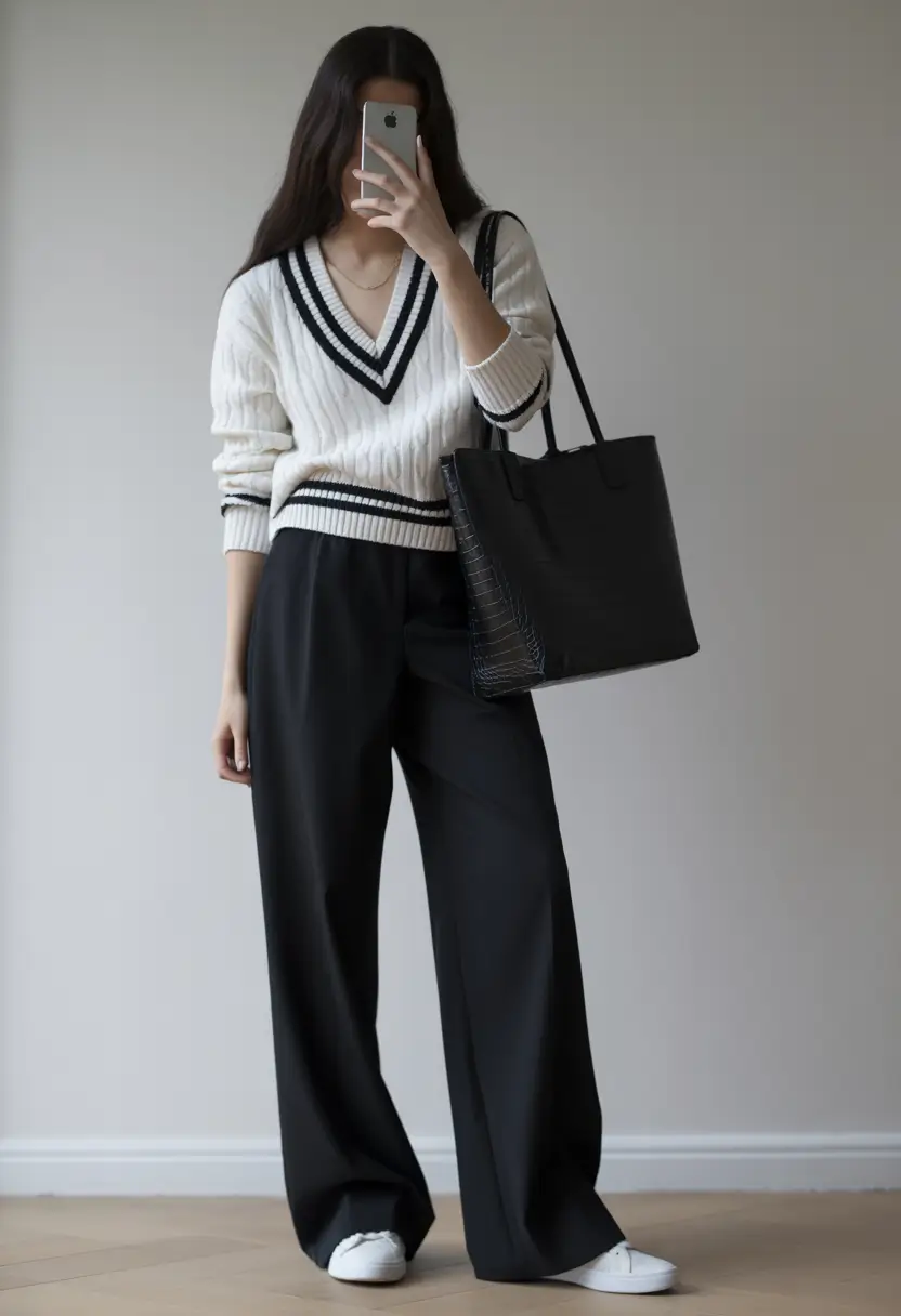 everyday outfits 2026 Effortless Monochrome Smart-Casual