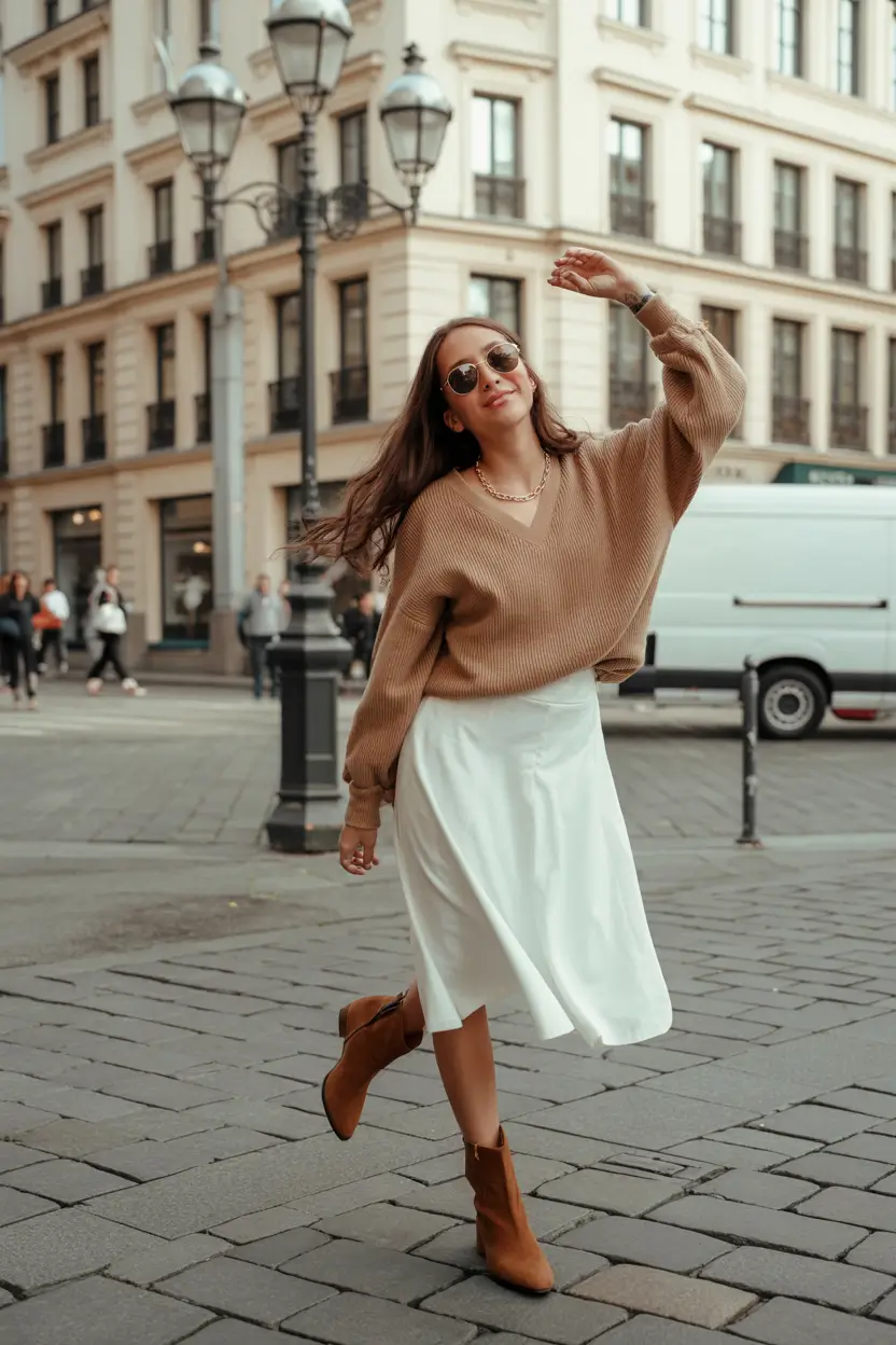 everyday outfits aesthetic Warm Neutrals and Soft Movement