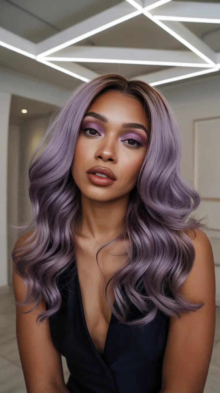 hair color for dark skin tone Lavender Dream Melt