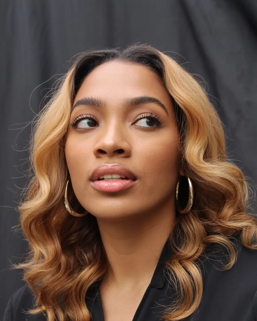 hair color for dark skin tone Golden Caramel Radiance