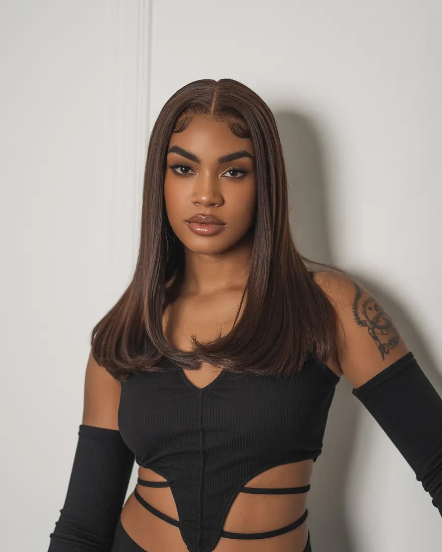 hair color for dark skin tone Rich Espresso Sleek