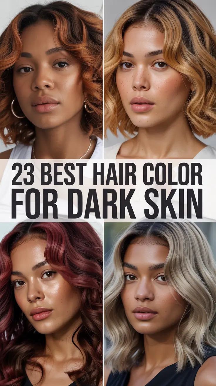 Best Hair Color for Dark Skin 2026: Gorgeous Blonde, Brown & Red Tones to Try This Winter