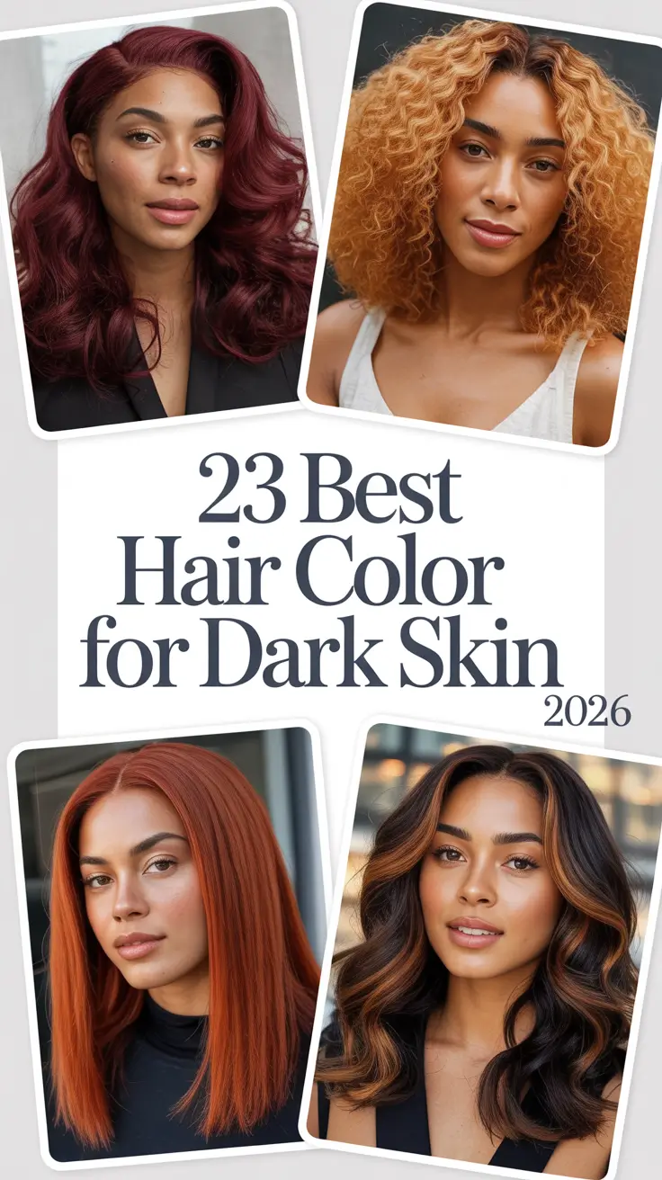 Best Hair Color for Dark Skin 2026: Gorgeous Blonde, Brown & Red Tones to Try This Winter