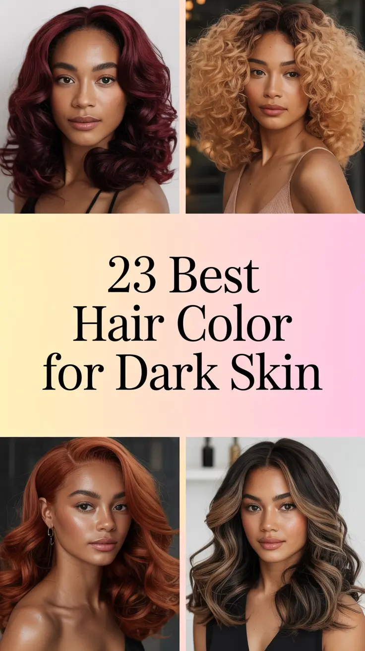 Best Hair Color for Dark Skin 2026: Gorgeous Blonde, Brown & Red Tones to Try This Winter