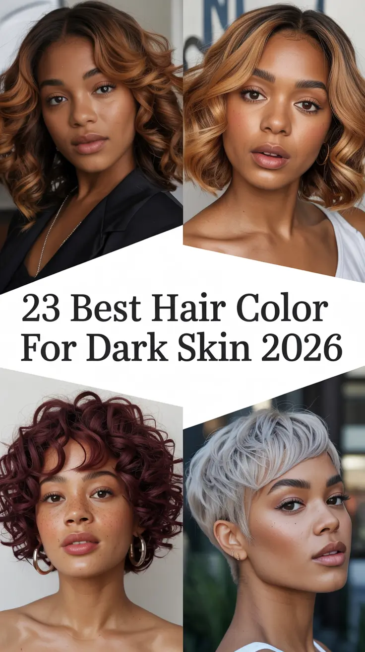 Best Hair Color for Dark Skin 2026: Gorgeous Blonde, Brown & Red Tones to Try This Winter