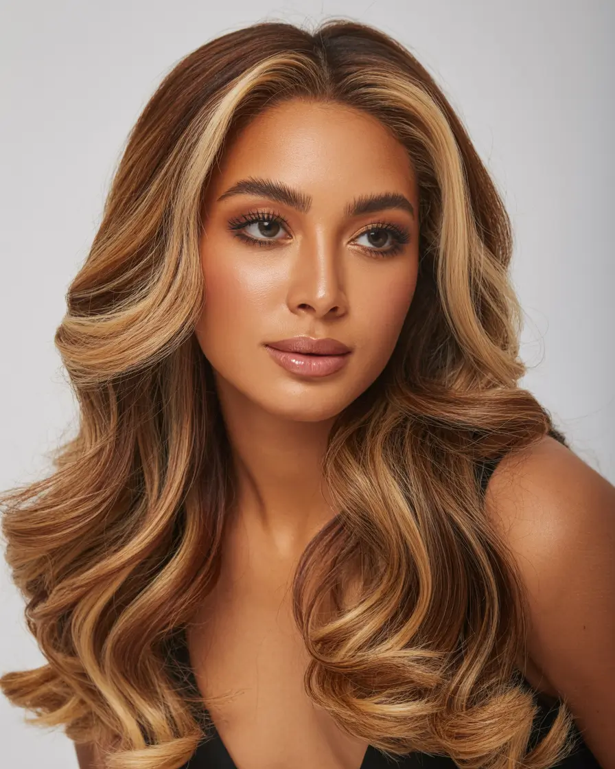 hair color for tan skin tone Golden Mocha Ribbons