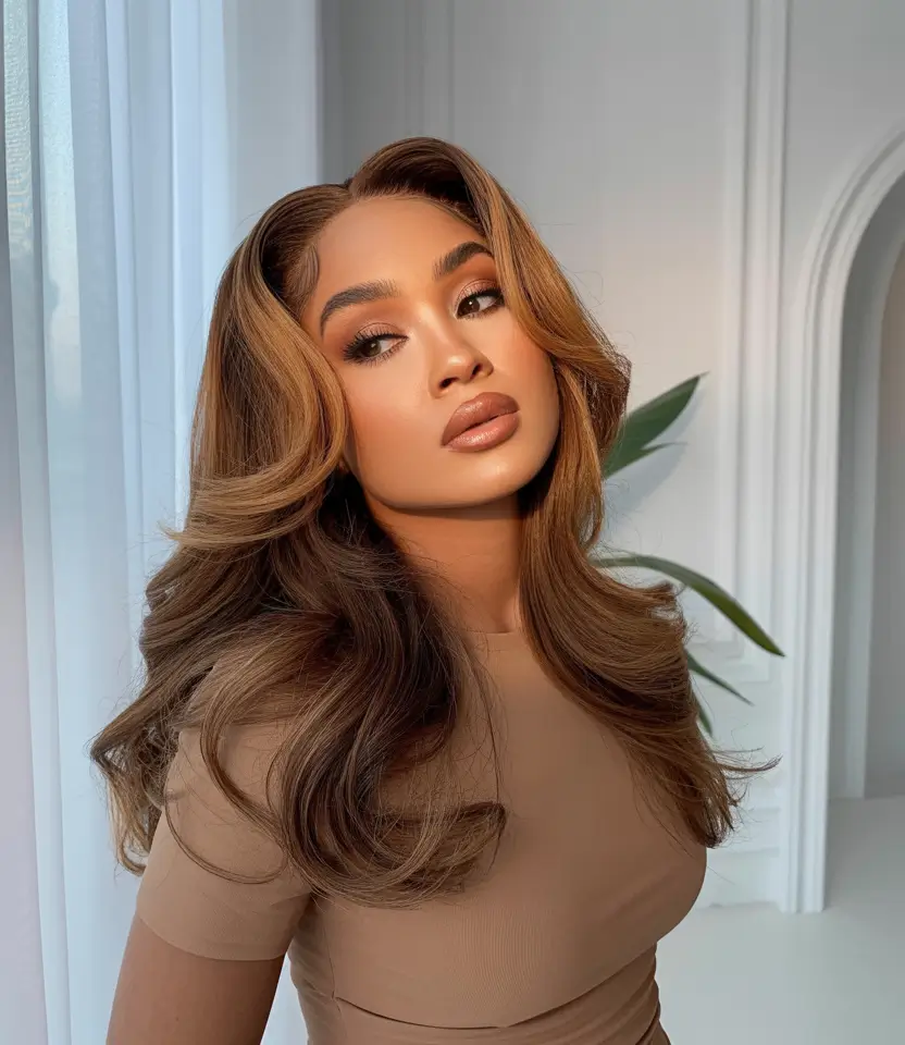 hair color for tan skin tone olive Bronzed Honey Luxe