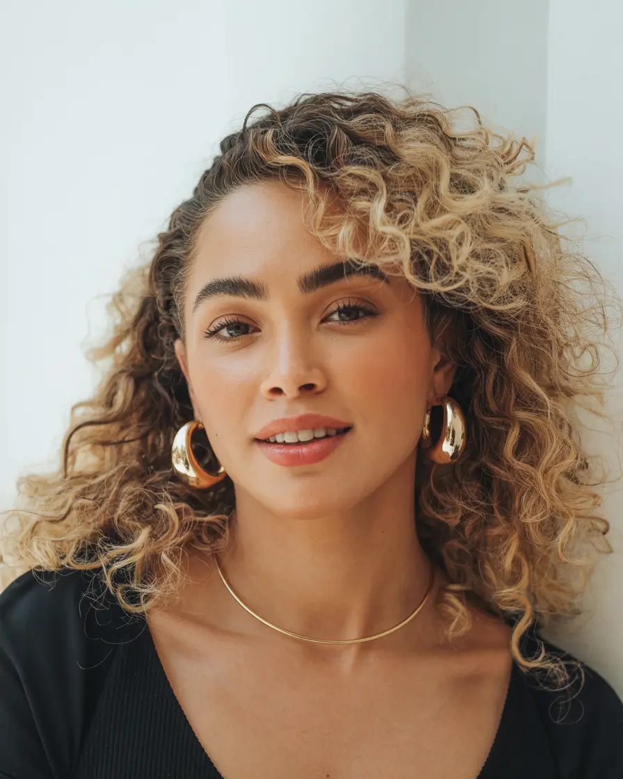 hair color for tan skin tone Honey Curl Radiance