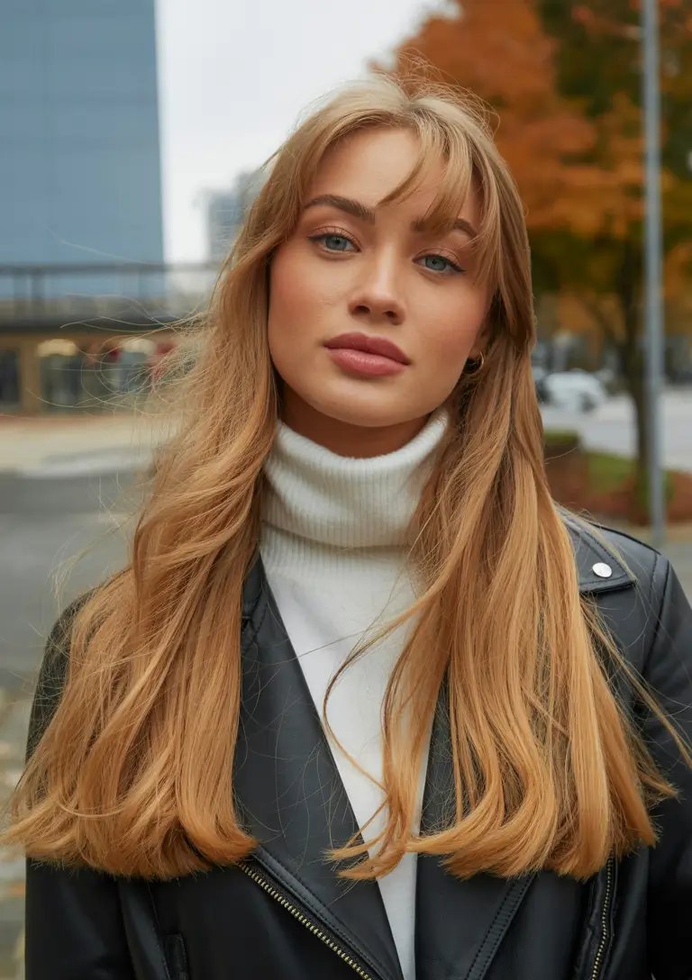 hair color warm skin tone Amber Caramel Layers