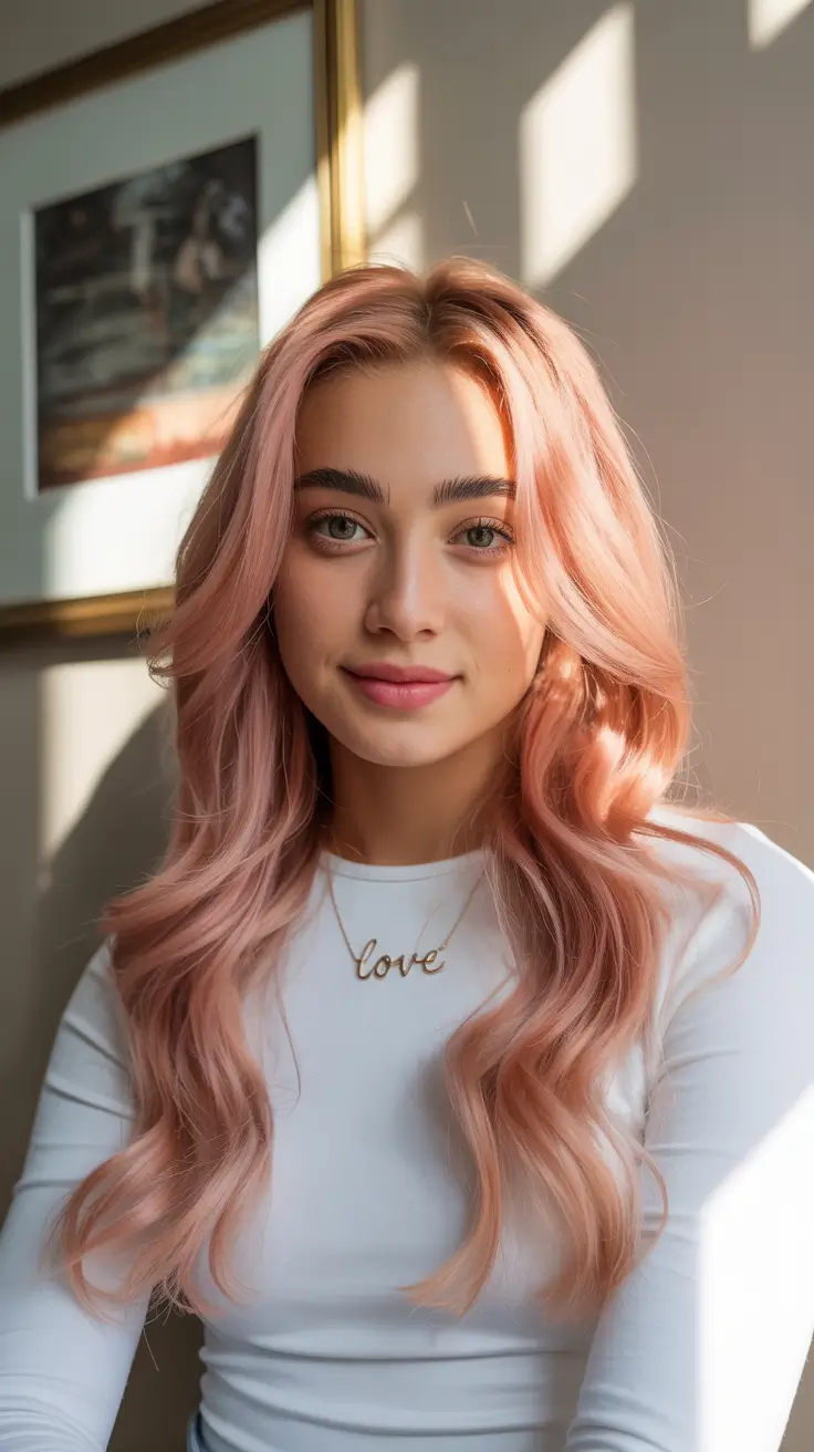 hair color warm skin tone Soft Rose Gold Whisper