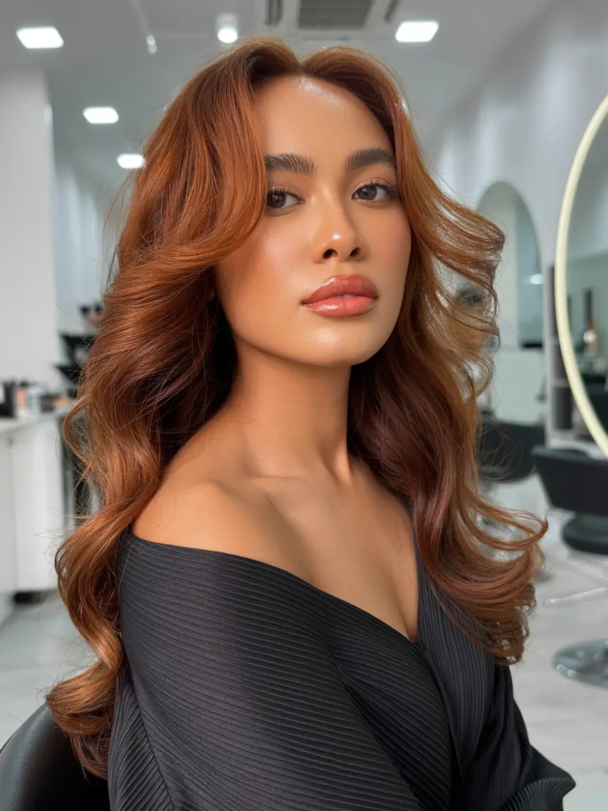hair color warm skin tone Deep Toffee Allure