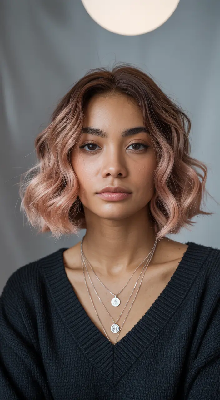 hair color warm skin tone Muted Rose Melt