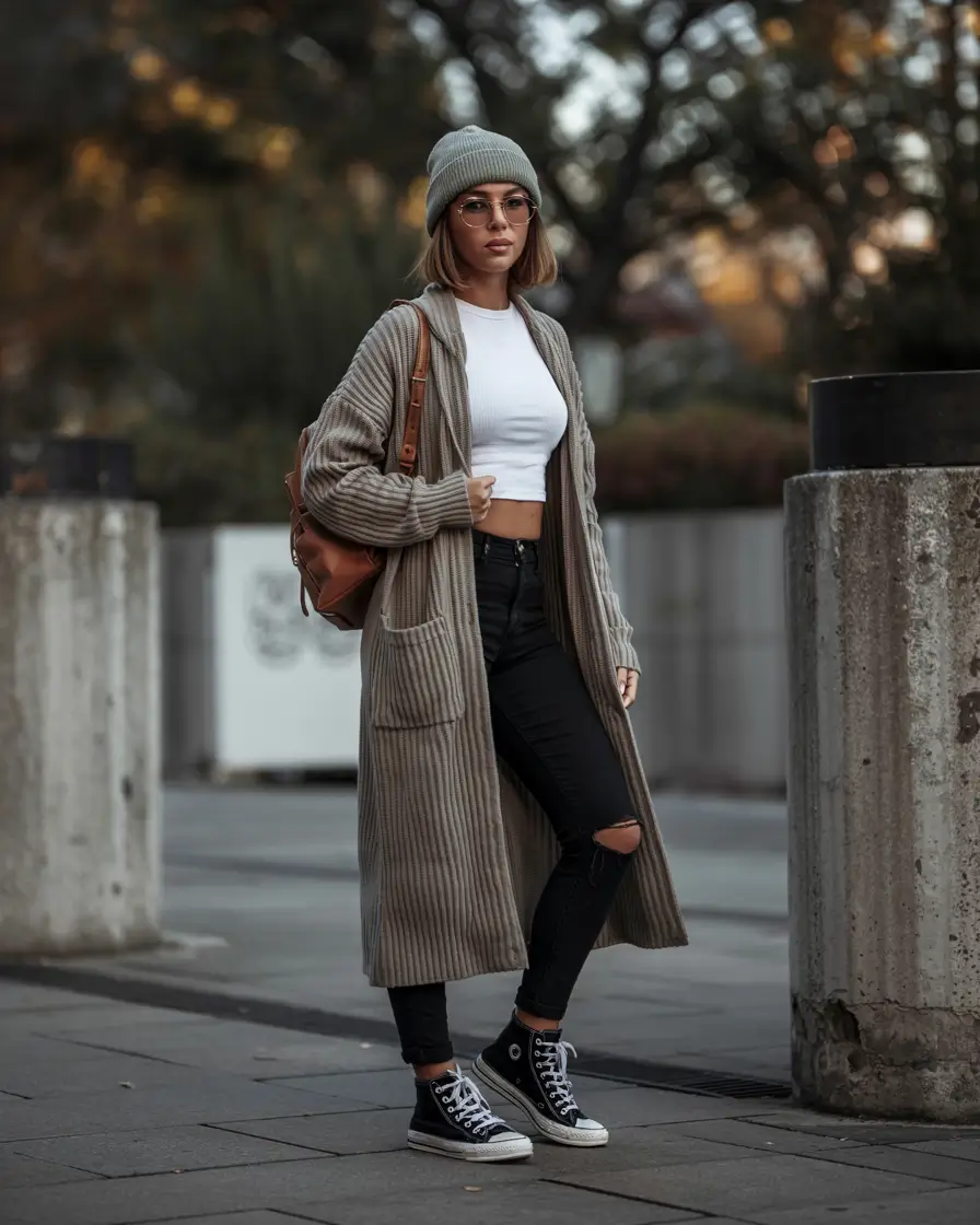 new york outfits autumn Ribbed Comfort