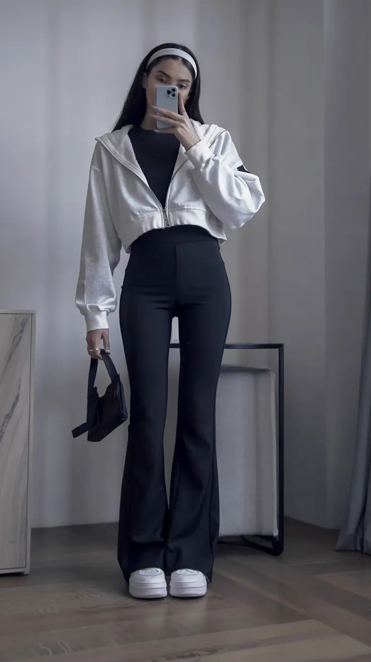 new york outfits casual Sporty Minimalism with a Retro Twist