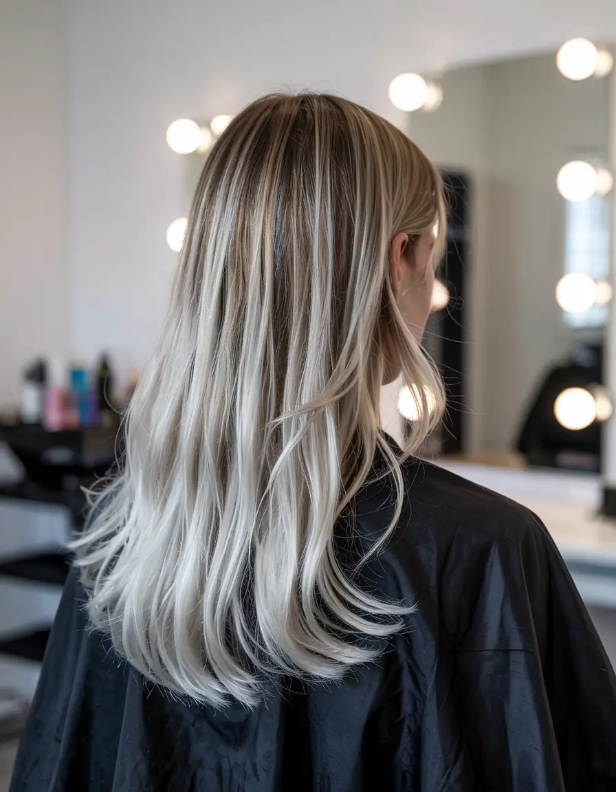 blonde hair color 2026 Platinum Ice Melt Layers