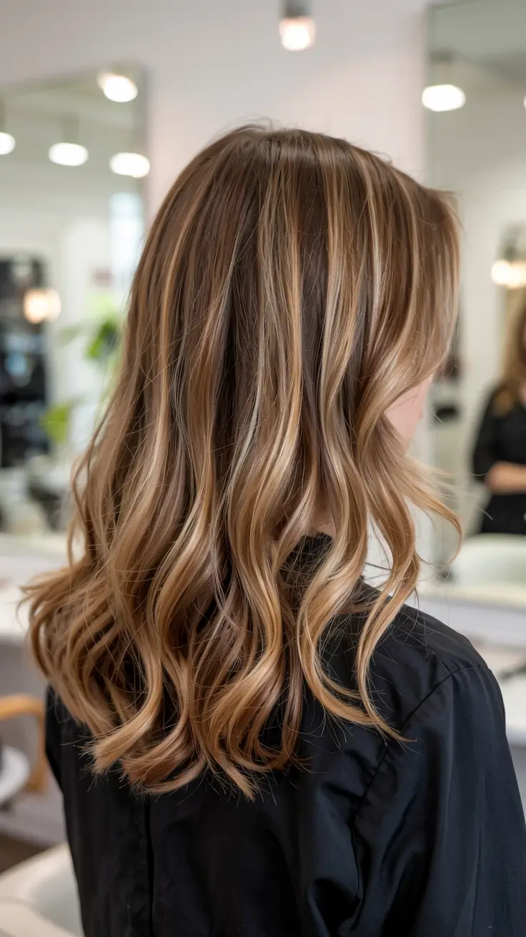 blonde hair color 2026 Caramel Dimension Balayage