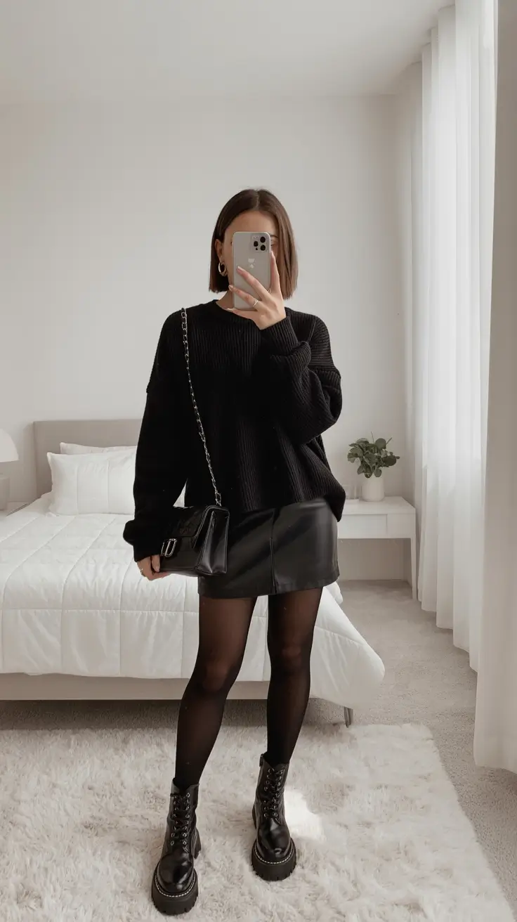 brunch outfits 2026 All-Black Urban Chic