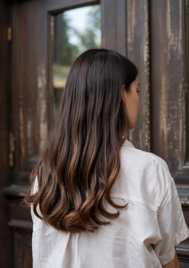 brunette hair color 2026 Subtle Honey Lowlights