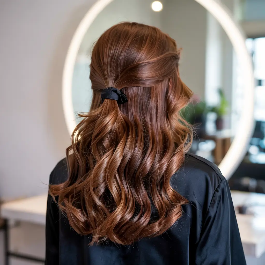 brunette hair color 2026 Copper Latte Romance