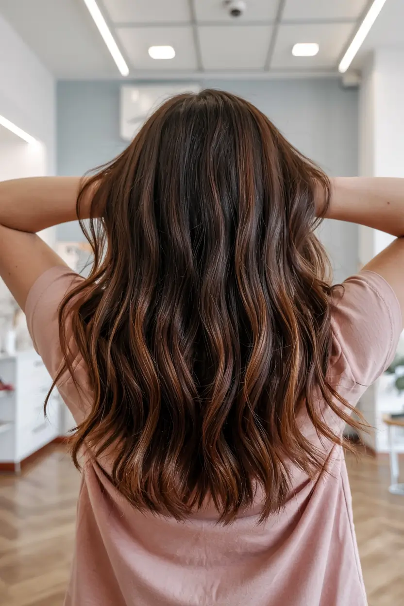 brunette hair color 2026 Cinnamon Melt Layers