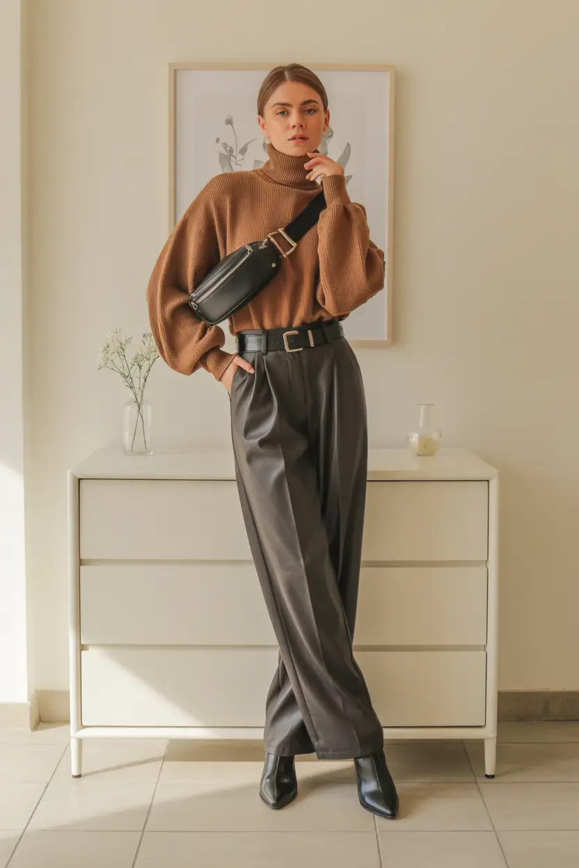 capsule wardrobe outfits work Elegant Functionality in Warm Shades